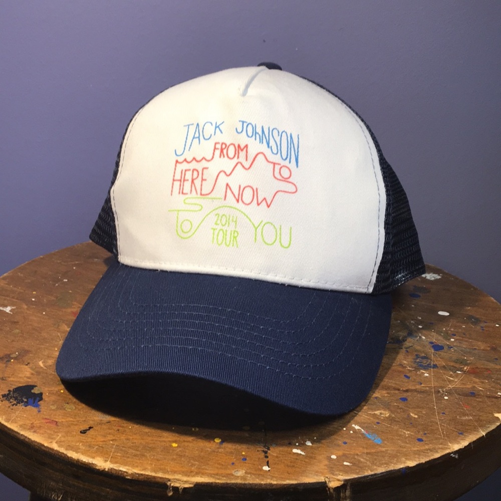 Jack Johnson Concert Tour hat 2014 From Here To Now To You SnapBack cap